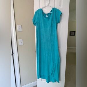 Fresh produce blue cotton dress , size large